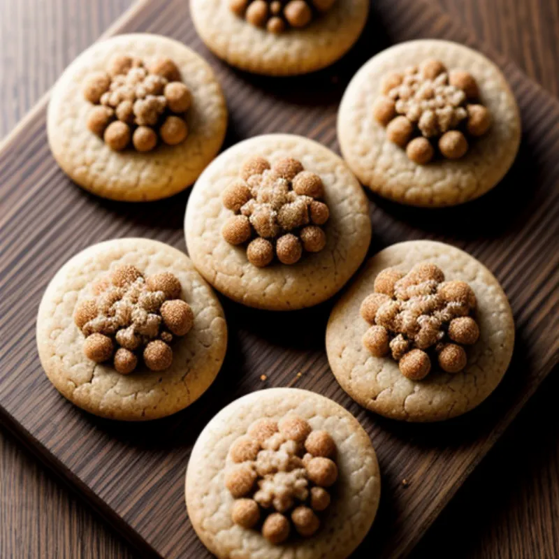 Speculoos Cookies on a Wooden Board