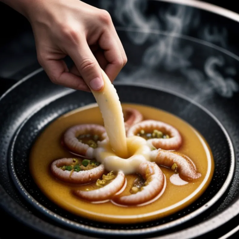 Squid Rings Frying to Perfection