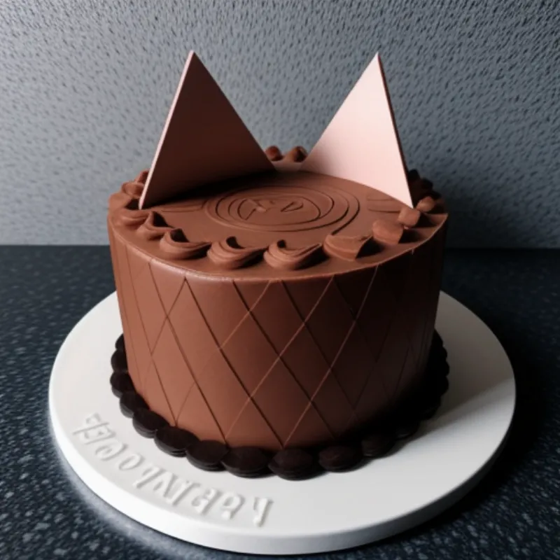 Stamped Cake with Geometric Design