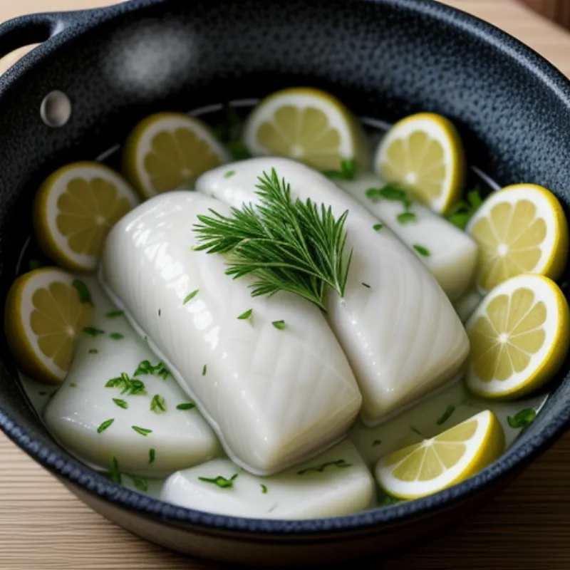 Steamed Cod in a Basket