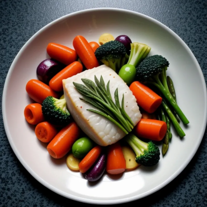 Steamed Cod with Vegetables
