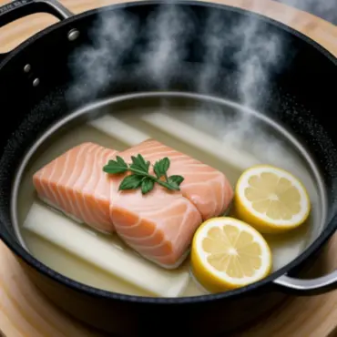 Steaming Salmon in a Bamboo Steamer