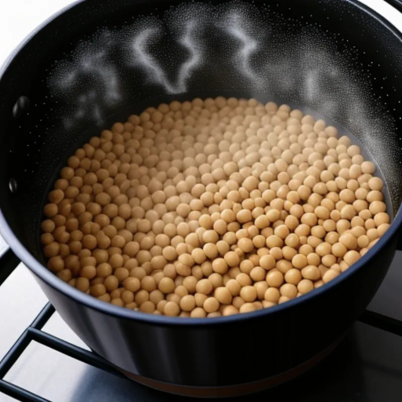 Steaming Soybeans for Natto