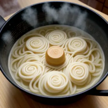 Steaming Udon in a Bamboo Steamer