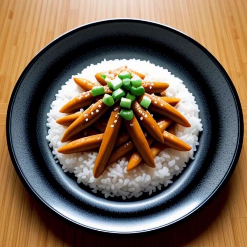 Plating Stir-Fried Bamboo Shoots with Chicken