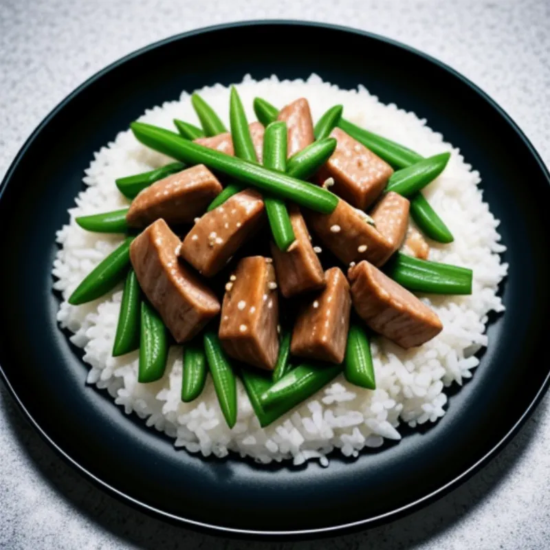 Stir-fried Pork with Green Peppers Serving Suggestion