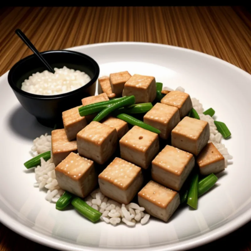 Serving Stir-Fried Tofu Skin with Vegetables