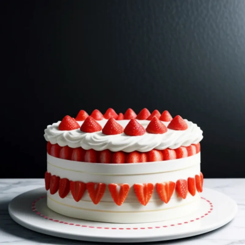 Perfectly decorated Strawberry Cream Cake