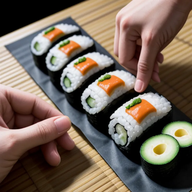 Sushi Rolling In Progress