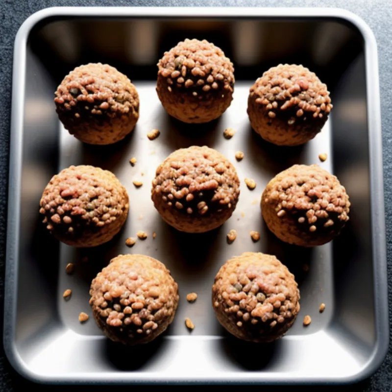 Tempeh Meatballs on Baking Sheet