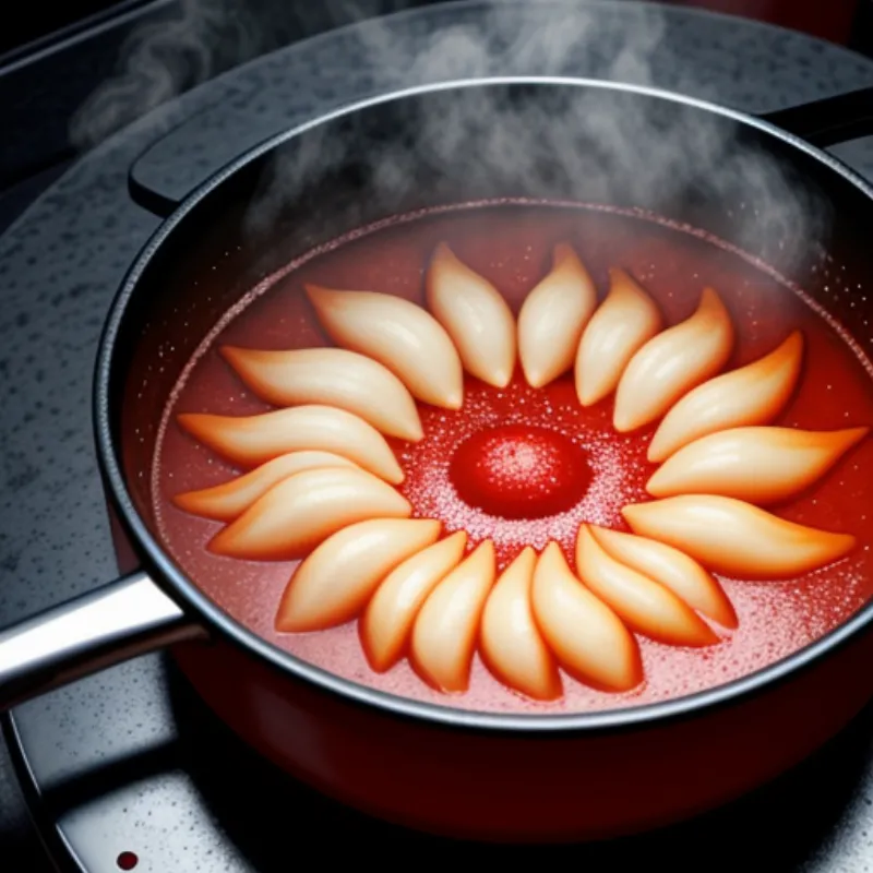 Tteokbokki Sauce Simmering in a Pan