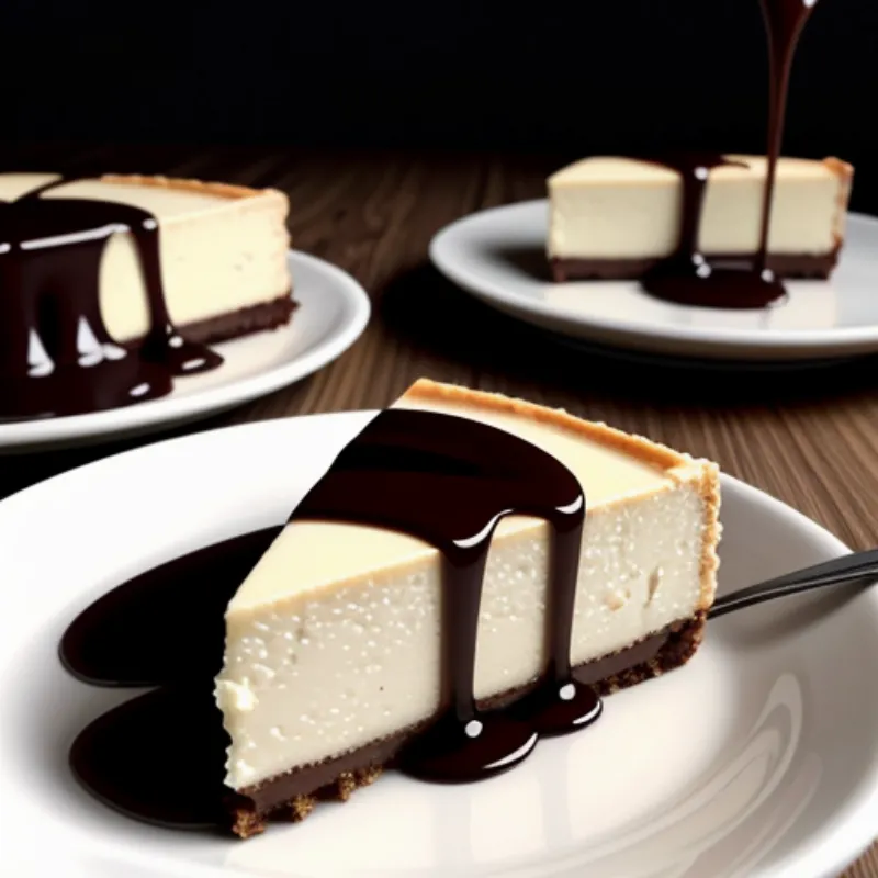 A slice of turtle cheesecake