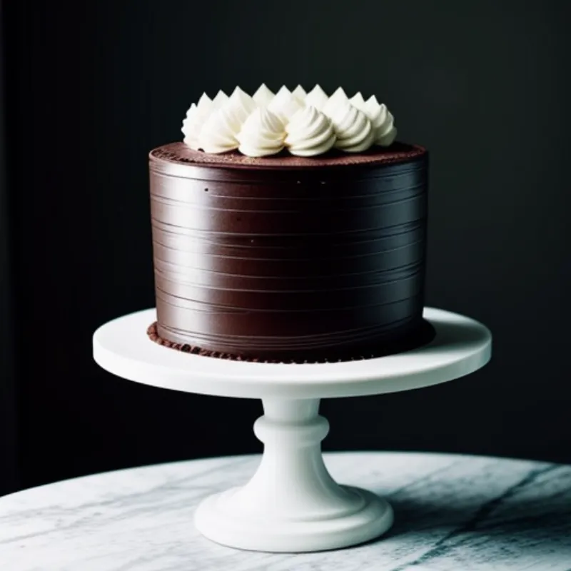 Tuxedo Cake on a Stand