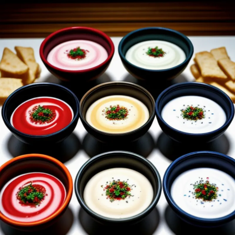 Assortment of Dipping Sauces for Fish and Chips