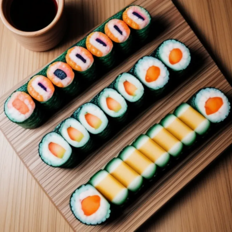 Ingredients for vegetable sushi burritos