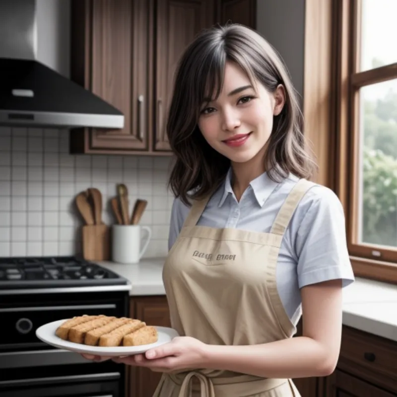 Woman Holding Freshly Baked Biscotti